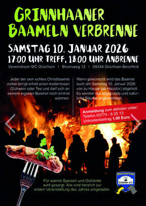 Grinnhaaner Baameln verbrenne